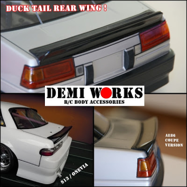 Demi Works Spoiler f. Yokomo AE86 Coupe & Yokomo S13 / Onevia / Pandora S13