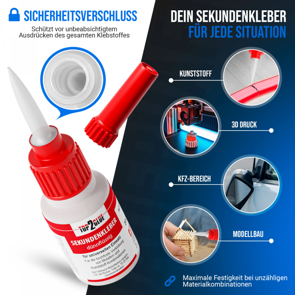 Top2Glue superglue 20g thin liquid industrial quality