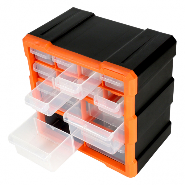 Robitronic Drawer Box with 12 drawers Orange