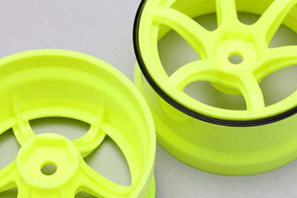 Yokomo Racing Performer Offset 6mm High Traction Felge 2 Stück Gelb for 1/10 RC RWD Drift Car