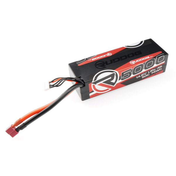 Ruddog 5000mAh 50C 14.8V 4S LiPo Stick Pack Akku mit T Stecker