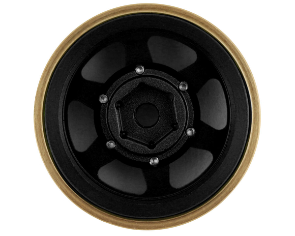 Samix SCX24 Aluminum & Brass Adjustable Offset 1.0 Beadlock Wheels (Black) (4)