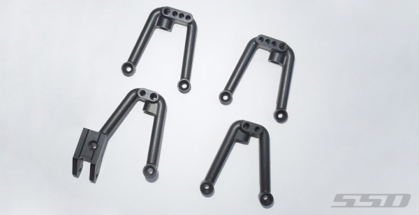 SSD Aluminum Shock Hoops for SCX10 II (Black)