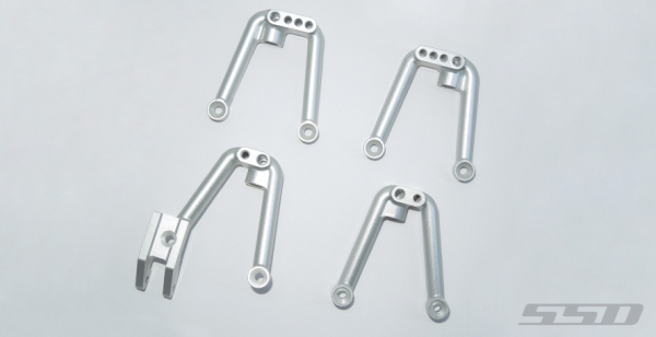 SSD Aluminum Shock Hoops for SCX10 II (Silver)