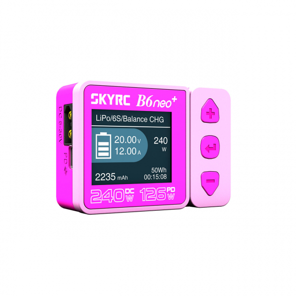 SkyRC B6neo+ Smart Charger pink LiPo 1-6s 10A 200W