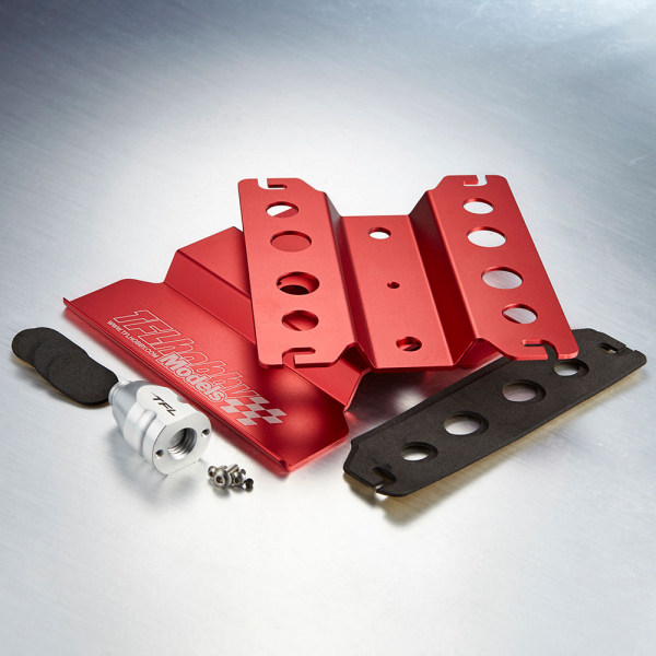TFL Auto Montagestand 1/10 drehbar rot eloxiert