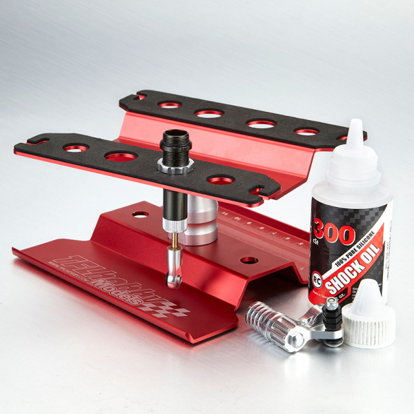 TFL Auto Montagestand 1/10 drehbar rot eloxiert
