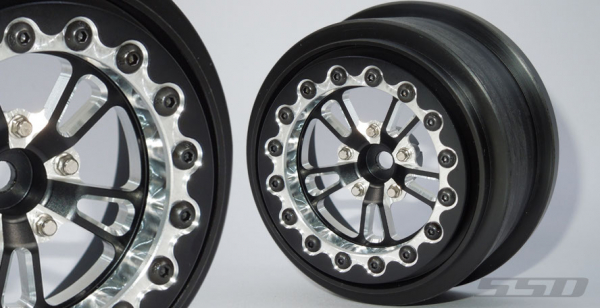 SSD 2.2"/3.0" V Spoke Drag Rear Wheels (Black)(2)