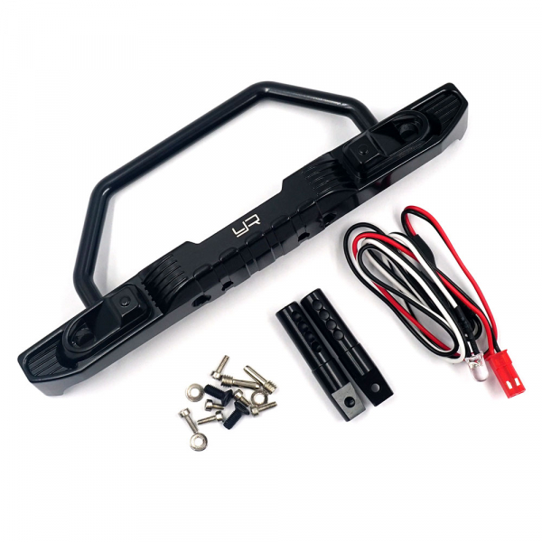 Yeah Racing Alloy Front Bumper w/ White LED Light For Axial SCX10 III