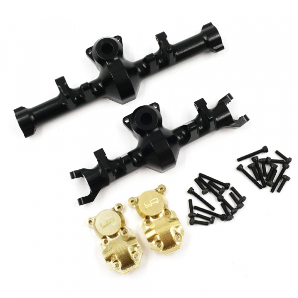 Aluminium CNC Axle Housing w/ Brass Cover Set für Axial SCX24