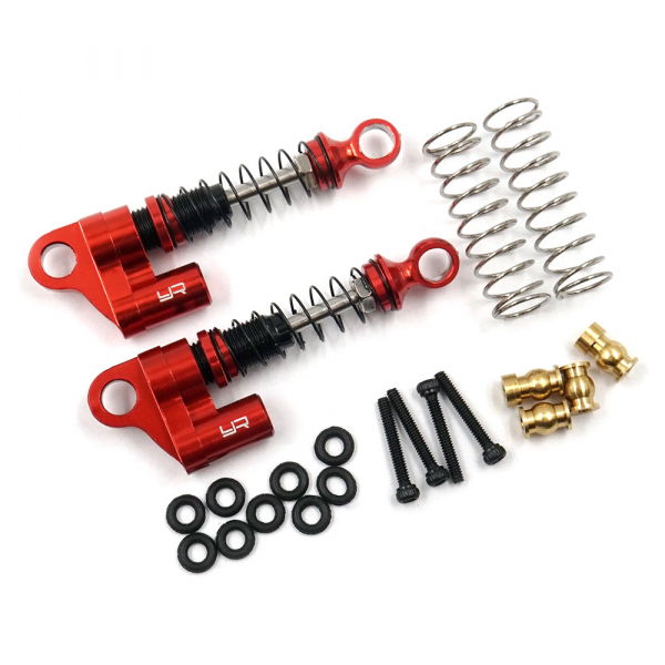 Aluminum Dämpfer Set für Axial SCX24 rot (2)