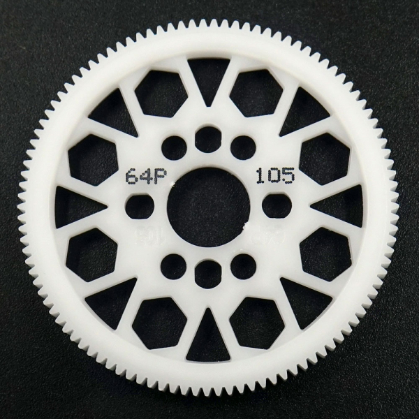 Yeah Racing Competition Delrin Spur Gear 64P 105T For 1/10 On Road Touring Drift