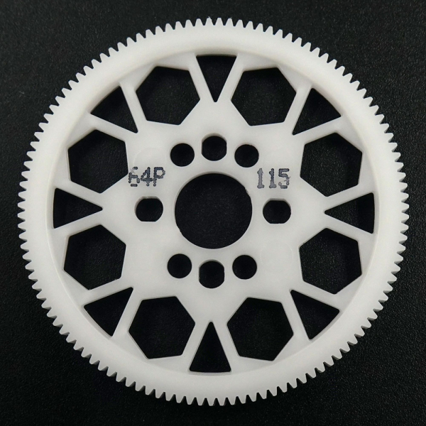 Yeah Racing Competition Delrin Spur Gear 64P 115T For 1/10 On Road Touring Drift