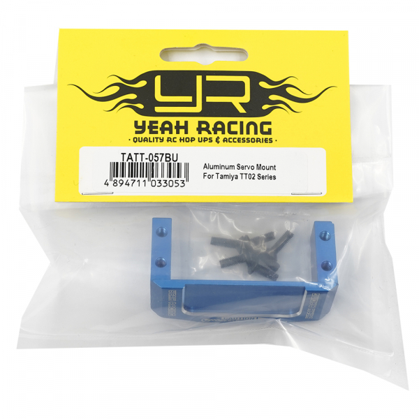 Yeah Racing  Aluminum Servo/Gyro Mount For Tamiya TT-02 Series Blue