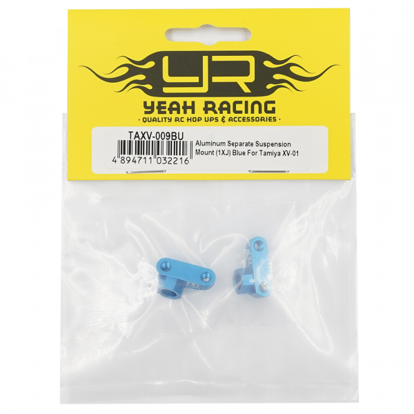 Yeah Racing Aluminum Separate Suspension Mount (1XJ) Blue For Tamiya XV-01