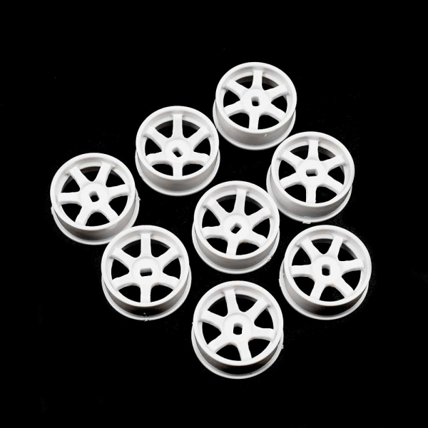 Plastic Narrow Rim Set (Offset 0 +1 +2 +3) White For 1/28 AWD Mini-Z