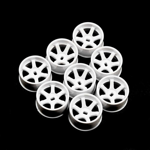 Plastic Wide Rim Set (Offset 0 +1 +2 +3) White For 1/28 AWD Mini-Z