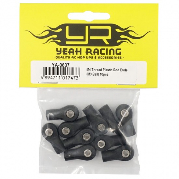 Yeah Racing M4 Thread Plastic Rod Ends (M3 Ball) 10pcs