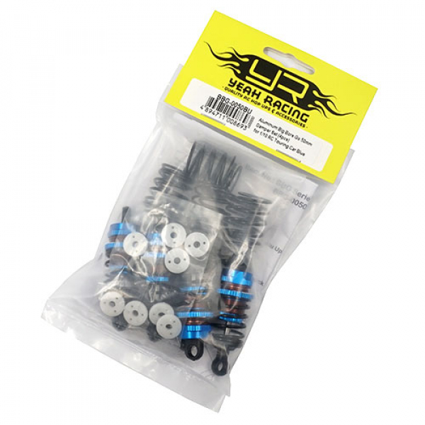 Yeah Racing 50mm Aluminium Big Bore Go Dämpfer Set für 1/10 (Blau)