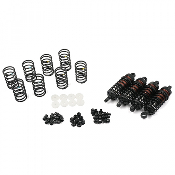 Yeah Racing 60mm Aluminium Big Bore Go Dämpfer Set für 1/10 (Schwarz)