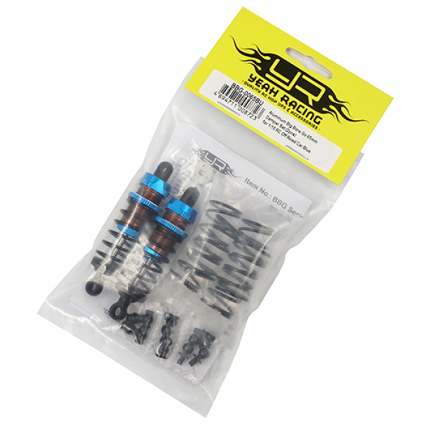 Yeah Racing 65mm Aluminium Big Bore Go Dämpfer Set blau für 1/10 Offroad (2)