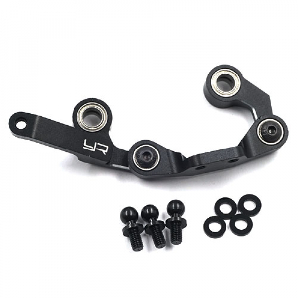 Aluminum 7075 Ball Bearing Steering Set For Tamiya M08 Black