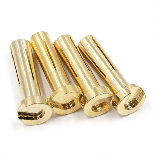 4mm Gold Male Bullet Plug 4 pcs