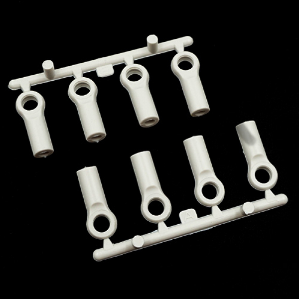 Plastic Ball End 4.8x15mm 8pcs White