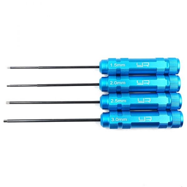 Yeah Racing Factory Allen Wrench Set (1.5, 2.0, 2.5, 3.0mm) blue