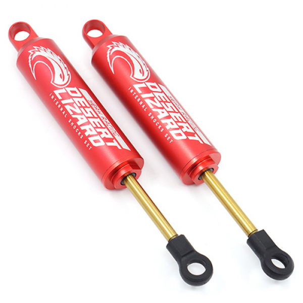 Yeah Racing 90mm Desert Lizard Two Stage Internal Spring Damper Pair Red For Crawler