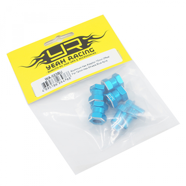 Aluminium 12mm-Sechskant Radmitnehmer Set für Crawler 15mm Offset (blau)