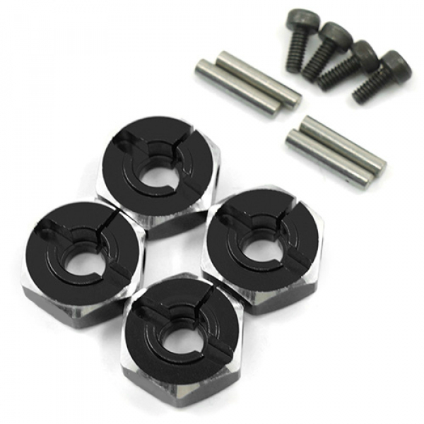 1/10 Aluminium Radmitnehmer Set 12 x5.5mm schwarz