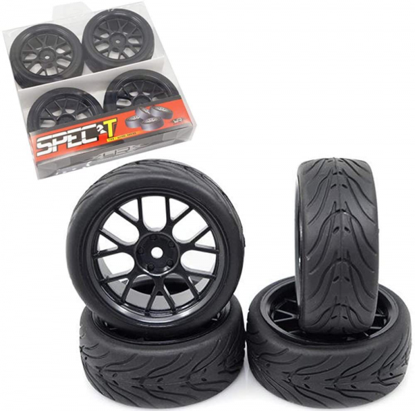 Yeah Racing Reifen/Felgen Set Spec T CS - Offset 3 - für  1/10 Touring