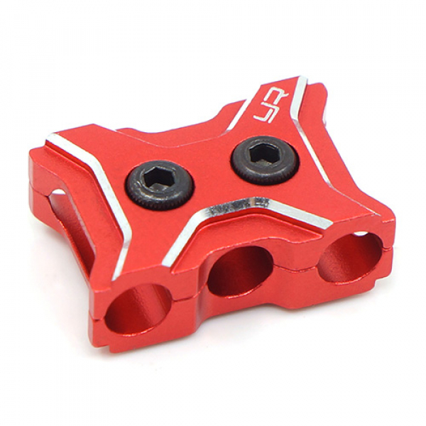 Yeah Racing Aluminum Case 12-14 Gauge Wire Guard Clamp Type A Red