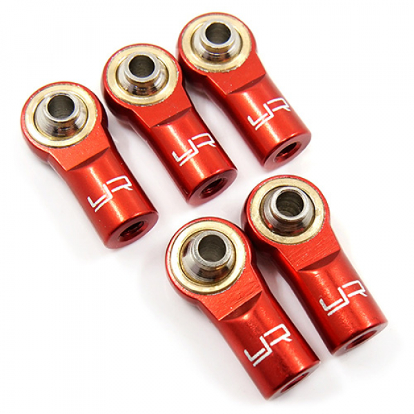 Yeah Racing Aluminum M3 Rod Ends (5pcs) Red