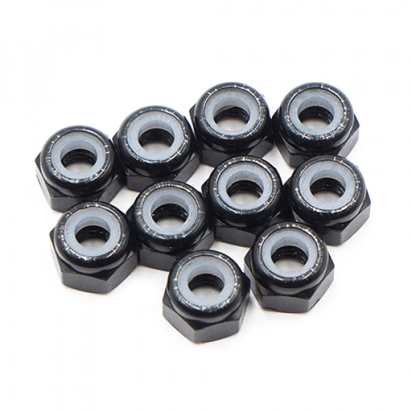 3mm Aluminium Lock Nut Black