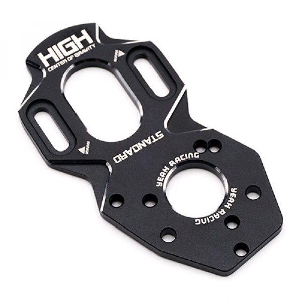 Yeah Racin Aluminum High Center of Gravity Motor Mount Plate For Yokomo YD2 Black