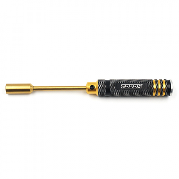 Yeah Racing Aluminum 7mm Lock Nut Driver Black Gold