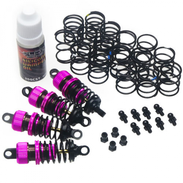 Yeah Racing 1/10 Aluminium Tuning Dämpfer Set 55mm (pink)