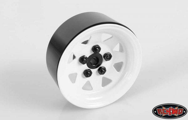 RC4WD 5 Lug Wagon 1.9 Steel Stamped Beadlock Wheels (White) (4)