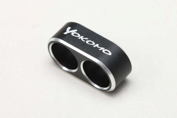 Yokomo Aluminum wire guide for 12 gauge (black/2 holes)